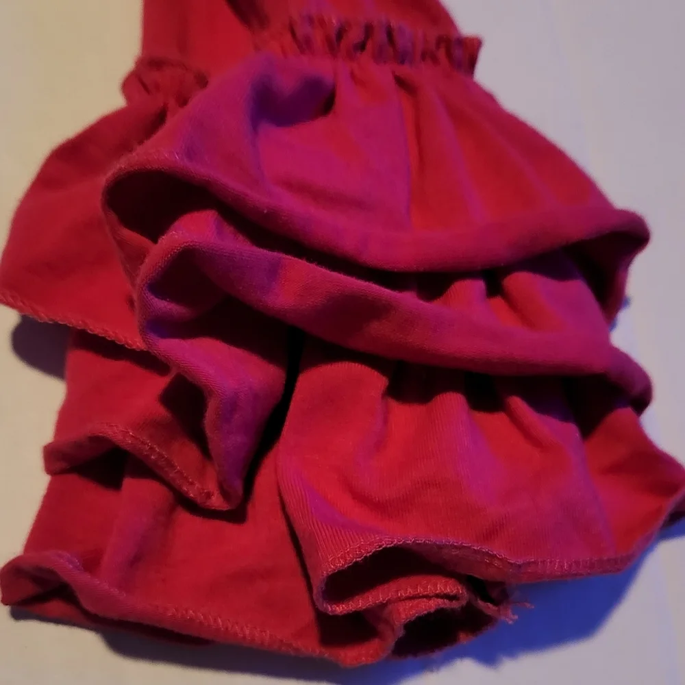 Size 6 Girl's PINK triple-ruffle icing leggings - Picture 3 of 3